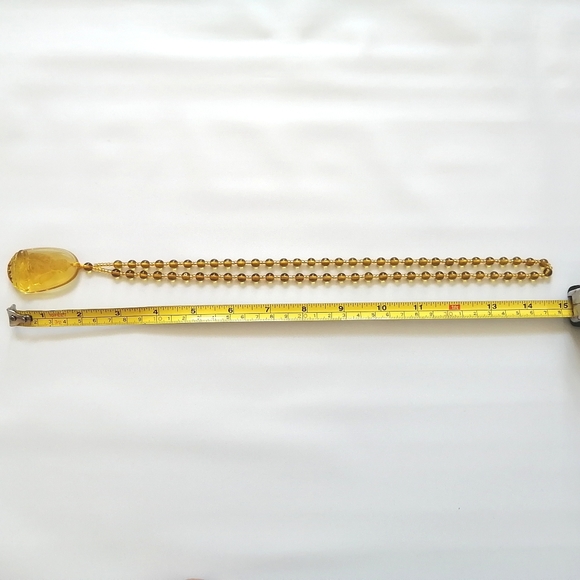 Buddha Yellow Beads Necklace NWOT - Picture 6 of 6